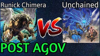 Runick Chimera Vs Unchained Post AGOV Yu-Gi-Oh!