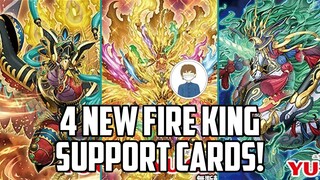 4 NEW FIRE KING SUPPORT CARDS! Yu-Gi-Oh!