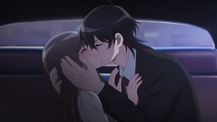Anime Oni No Hanayome - Yuzu dan Reiya kissing di mobil😋😍, yang nonton cuman bisa when yah