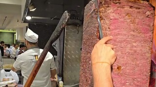 Turkish kebab taller than a person