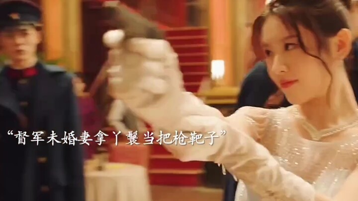 The maid helps the military governor change clothes.