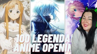 Reacts To 100 Legendary Anime Openings / Never Watched an Anime