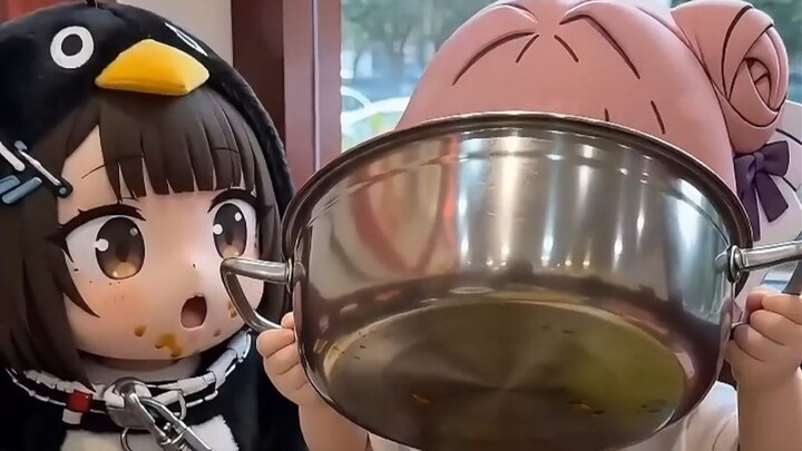 Kalau kamu habiskan dalam satu tegukan, terus aku mau makan apa nih?