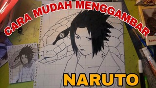 cara mudah menggambar anime Naruto