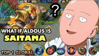 What if Aldous is Saitama ~ 2 Minutes One Punch Highest Damage in History Gameplay ~ Mobile Legends