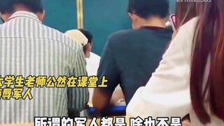 Seorang profesor universitas terang-terangan menghina tentara di kelas. Apakah itu bahasa yang tidak