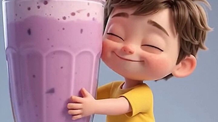 Baby’s Blueberry Milkshake | 宝宝的蓝莓奶昔