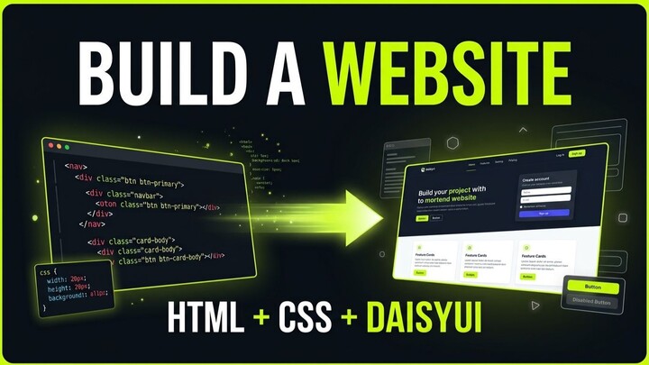 How to Build a Simple Website with HTML, CSS & DaisyUI | Beginner Friendly