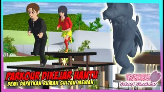 Sakura Obby Parkour Dikejar Hantu Demi Rumah Sultan Mewah - Sakura School Simulator Indonesia