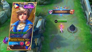 Dyrroth Upcoming New Epic Skin | Prince of Light Gameplay | Mobile Legends: Bang Bang