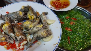 Mưa ngập nước 3 anh em bắt cá rô. Lẩu cá rô đồng - Bin Đen Miền Tây # 156