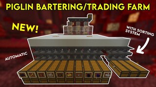 Simple Piglin Bartering/Trading Farm with Sorting System in Minecraft 1.18