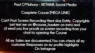 Paul O’Mahony  course  - RETHiNK Social Media download