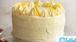 Lemon Cake with Fluffy Lemon Frosting bánh chanh #food