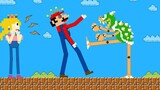 Tall Mario Peach vs the Giant Tall Bowser Maze - ถ้ามาริโอรักพีช แอนิเมชั่นเกม