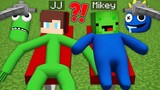 How JJ and Mikey Shapeshift to RAINBOW FRIENDS in Minecraft challenge BLUE (Maizen Mizen Mazien)