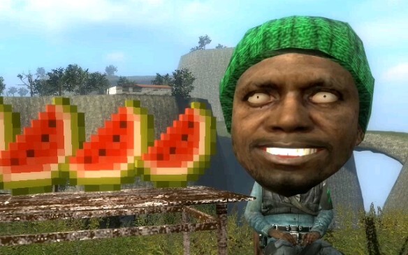 The melon seller met a competitor