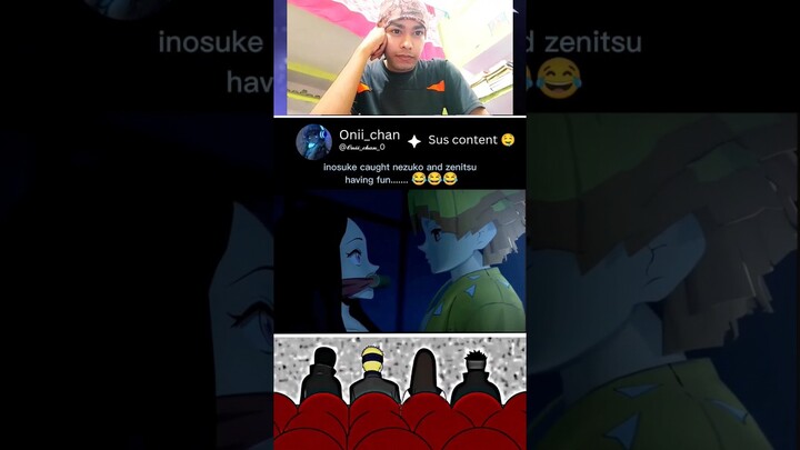 Naruto squad reaction on nezuko x Zentisu😁😁😁