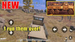 Battle Royale - RUN OVER USING THE NEW VEHICLE "TRUCK" (Footage from Test Server) | COD MOBILE