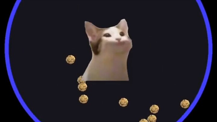 Bouncing and splitting balls, but with the Popo Cat Eating Cookies and Milk mod