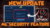 MOBILE LEGENDS NEW UPDATE | SECURITY FEATURE 2020