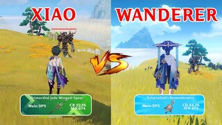 Scaramouch (Wanderer) vs Xiao!! who is the best DPS?? GAMEPLAY COMPARISON!