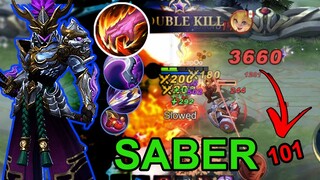 Stop " ROAM " Saber ~ Spread SaberPhobia! Saber 101% Burst | MLBB