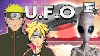 NARUTO & BORUTO MENEMUKAN U.F.O DI LOS SANTOS | GTA V MOD