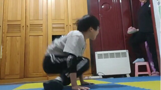 因为热爱所以坚持，小孩哥这一招差点成功了！继续加油！