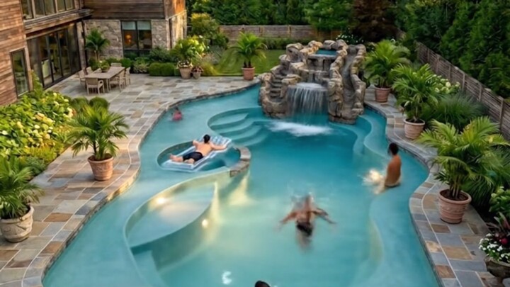 you wont believe how this place was transformed into a luxury pool.