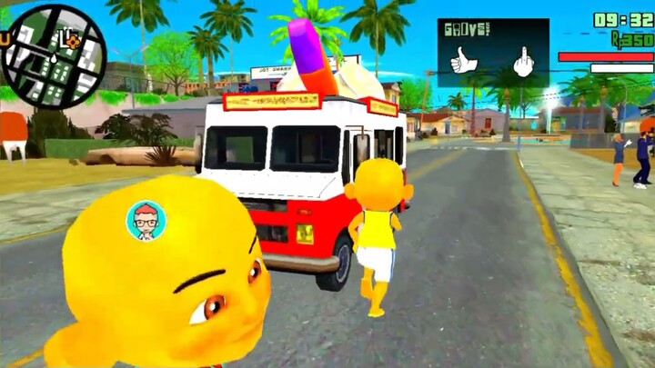 Upin & Ipin Main Jual Jualan Eskrim Bawa Mobil Ice Cream Truck - Prosbae Gaming GTA