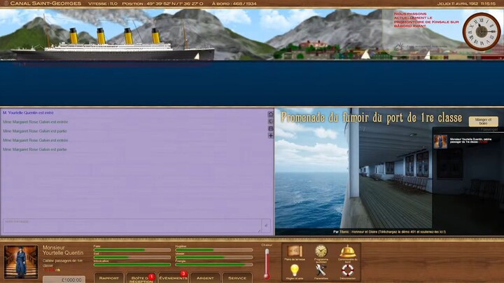 🔴 Titanic Voyage RPG 2026 ( Episode 08 ) - Deuxième Escale À Queenstown