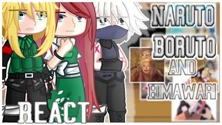 React, Naruto, Boruto e Himawari. react (pt.Br) descr.