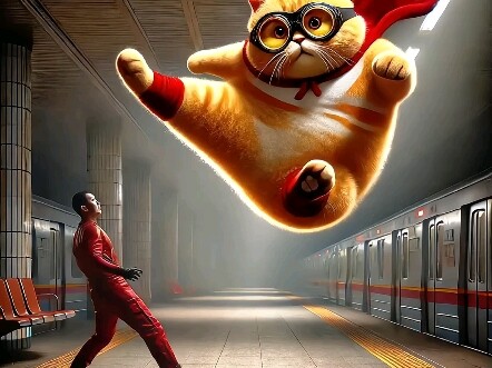 Si Kecil Berubah Jadi Kucing Kung Fu, Apa Kalian Suka?