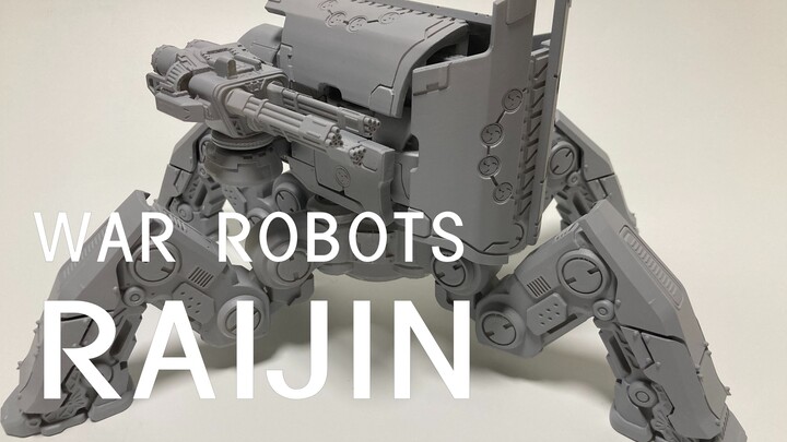 WAR ROBOTS RAIJIN Grey Model Display