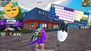 [Handcam] PUBGM × KFC 🍗🍟 | 90 FPS Emulator Gameloop | Keyboard + Mouse Sound ASMR