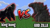 KONG VS GOD ZILLA in MINECRAFT| MOST DESTRUCTIVE BATTLE |( Who is the  King of The Monster )
