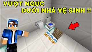 Mình Đã Thử Thách Vượt Ngục Dưới Bồn Cầu | THOÁT KHỎI NHÀ TÙ DÂN LÀNG | Trong Minecraft Pe..!!