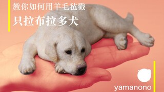 教你如何用羊毛毡戳一只拉布拉多犬【yamanono】