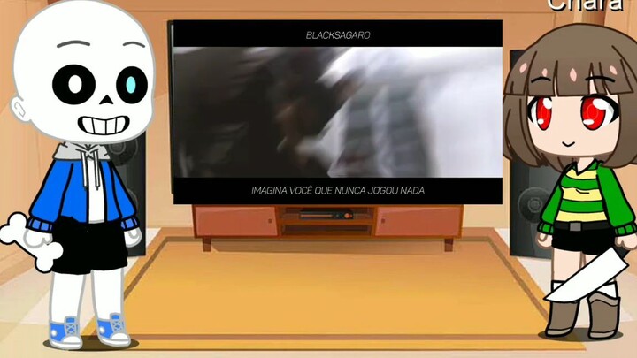 Sans e Chara REACT ao Rap do Nobru #free fire