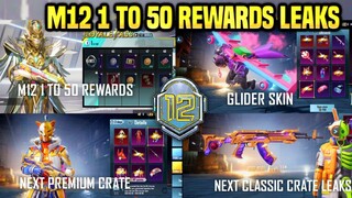 M12 1 TO 50 ROYALE PASS REWARDS | NEXT PREMIUM CRATE |  NEXT CLASSIC CRATE | 2ND ULTIMATE SET LOOK !