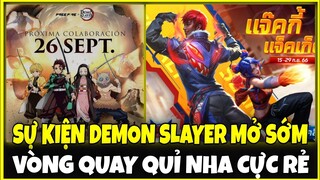 (Free Fire) SỰ KIỆN FREE FIRE X DEMON SLAYER SẼ CÓ GÌ? VÒNG QUAY QUỈ NHA CỰC RẺ VÀ SCAR QUỈ NHA MỚI