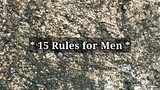 15 rules for men