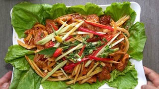 cách làm giò sống, cá thác lác sốt soài xanh