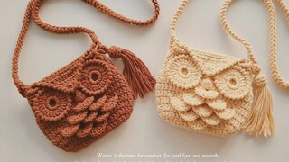 Owl Mini Shoulder Bag: Adorably Cute and Clumsy Design, Sturdy and Durable Bag