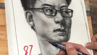 The grading of sketch portraits is so fast!