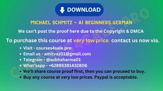 [courses4sale.pro]Michael Schmitz - A1 Beginners German