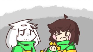 [Ask | Undertale FanArt] Firsk Mencegah Chara Makan Bunga Buttercup