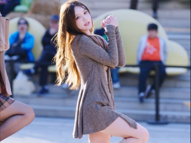 Short hair without high heels looks great too—every strand of hair is glowing... I love this casual 