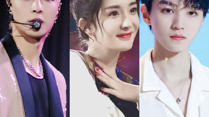 Excellent brand ambassadors never miss a single opportunity! #YangMi#ZhangYixing#WangJunkai#Funny#Ce